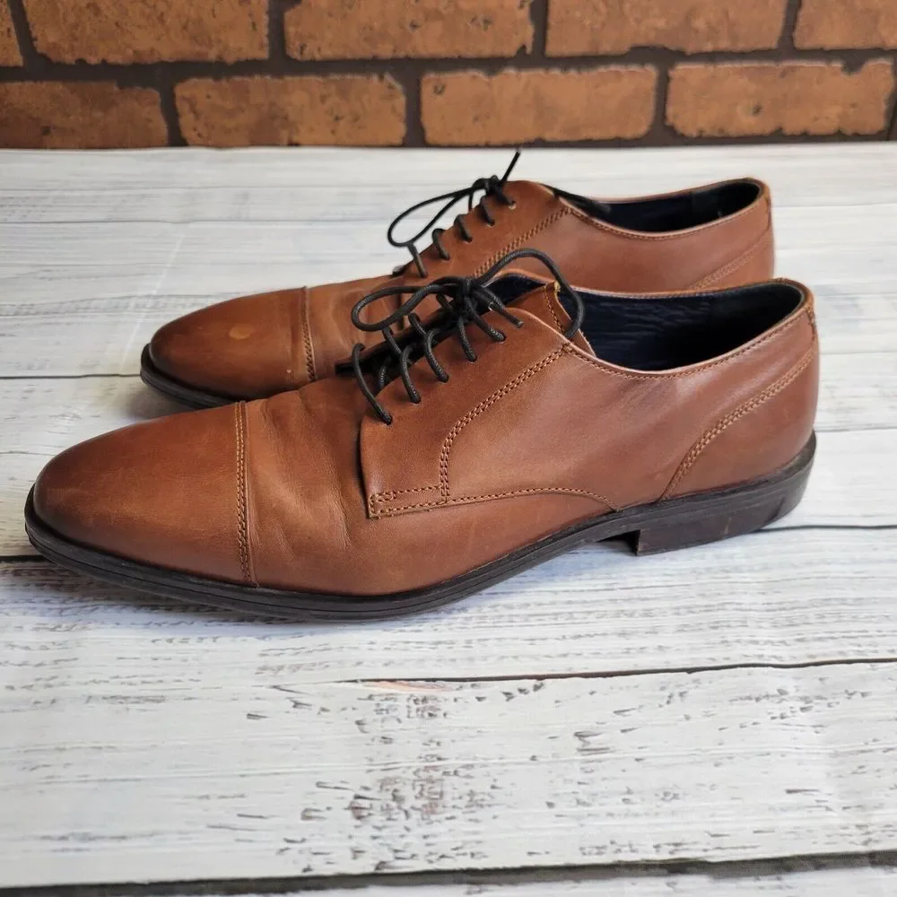 Cole Haan Grand‎ Os Lace Up Oxford Size 13 M Brown Leather FT C27033 H 18